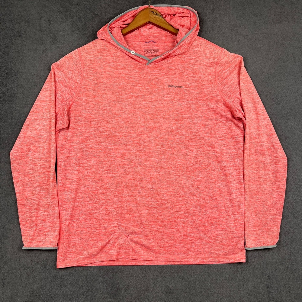 Patagonia Tropic Comfort Hoody II Mens Large Spiced Coral Moisture Wicking UPF